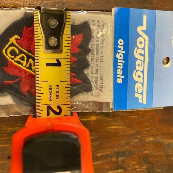 Vintage Patch Canada Red Marble Leaf Emblem Voyager Originals USA 1980 Sew‎ On - Picture 7 of 8